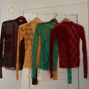A bundle of 4 Free People lace tops!